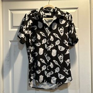 Envmenst Halloween Ghosts Short Sleeve Button Down Shirt S soft fabric